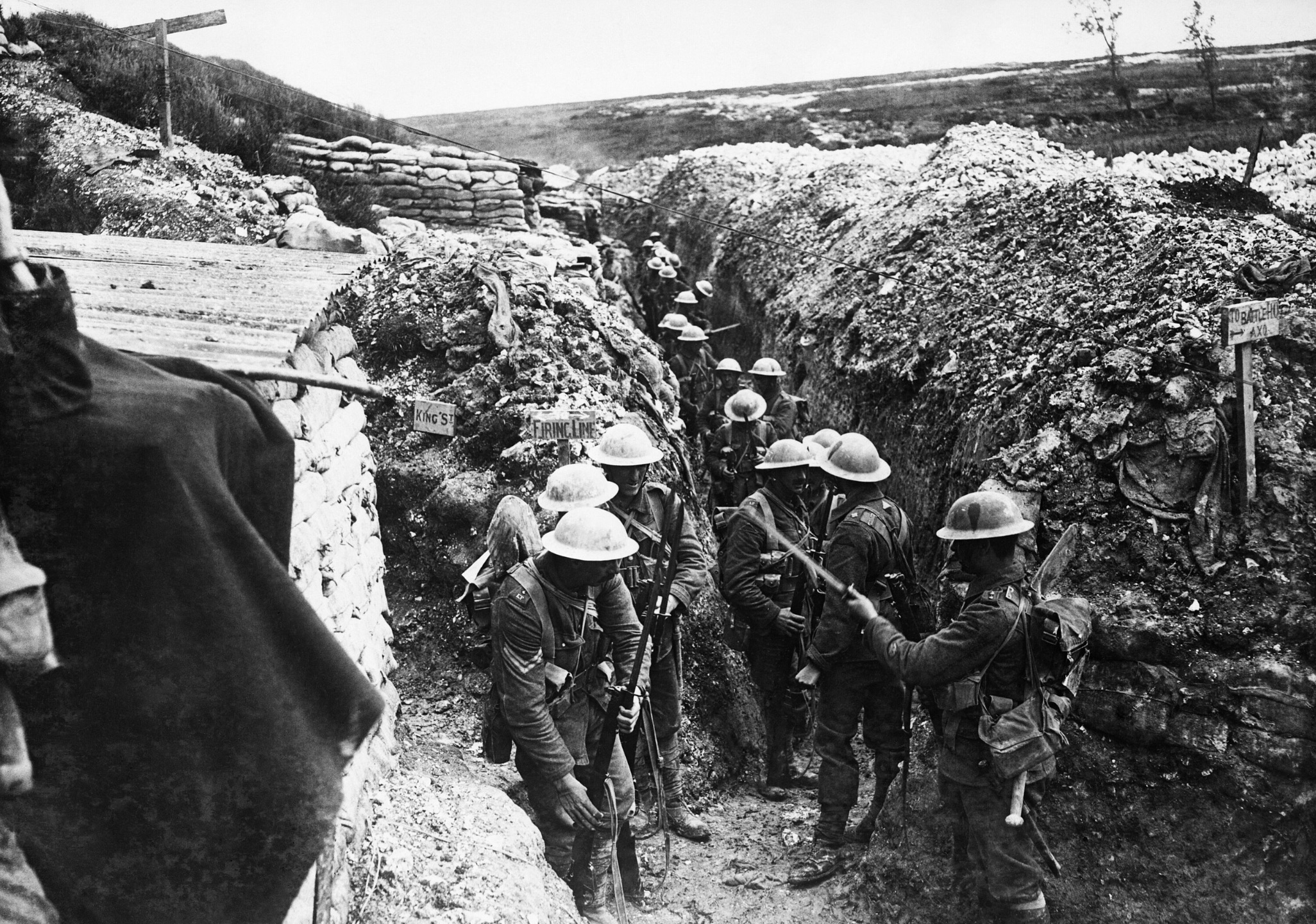1st Lancashire Fusiliers, in communication trench near Beaumont Hamel, Somme 